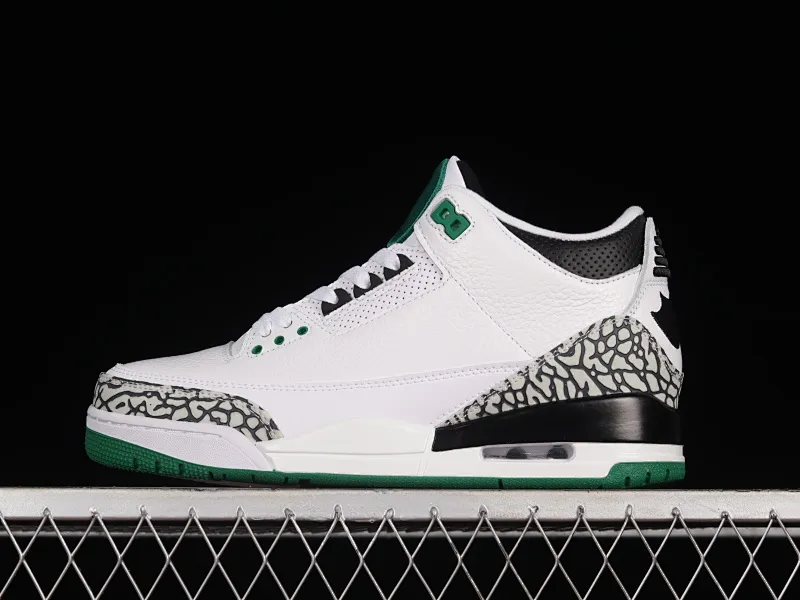 All categories Air Jordan Jordan series basketball shoes Air Jordan 3 Air Jordan 3 Retro AJ3 Joe 3 joint white and green 594282-233